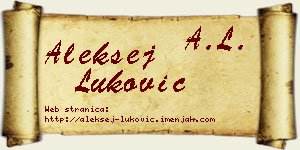 Aleksej Luković vizit kartica